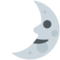 First Quarter Moon With Face emoji on Twitter